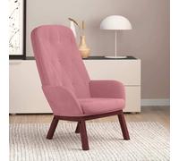 Runheo Chaise de Relaxation Rose en Velours avec Dossier coussiné et accoudoirs, siège rembourré Confortable 70 x 77 x 98 cm Cadre Bois et métal pour Salon Bureau Chambre Lecture Design Ergonomique