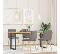 Runheo Chaises à Manger Lot de 4 Taupe Tissu Velours rembourré avec Dossier et Assise Confortable Cadre métal et Bois pour Cuisine Salon Salle à Manger Design scandinave Moderne