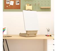 Runheo Chevalet de table en pin massif 27 x 43 x 68 cm, support de présentation réglable en hauteur pour bloc-papier, marqueurs et diagrammes, mobile pour réunions, séminaires et ateliers