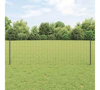 Runheo Clôture en fil soudé 10 x 0,8 m gris, acier recouvert de PVC avec panneaux rigides et poteaux 1,8 x 120 cm pour jardin terrasse balcon extérieur séparation intimité