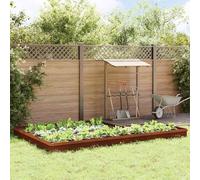 Runheo Clôtures anti-limaces 16 pcs en acier résistant aux intempéries, finition rouillé, pour délimitation jardin, pelouse ou potager, facile à assembler, robuste et design moderne pour extérieur