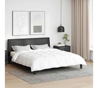 Runheo Couette 2 en 1 - Blanc - 240 x 260 cm - Garnissage plumes et duvet - Respirante - Lavable - Couette légère pour l'été et l'hiver - Régulation de la température - Réversible