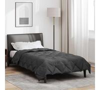 Runheo Couette d'été en microfibre anthracite - 200 x 140 cm - Légère et respirante - Lavable - Idéale pour les chaudes nuits d'été - Régulation de la température - Convient aux personnes allergiques