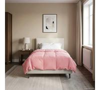 Runheo Couette d'été rose - 155 x 200 cm - En microfibre - Respirante - Facile à laver - Hypoallergénique - Avec rembourrage doux et couette thermorégulatrice - Pour l'été et l'hiver