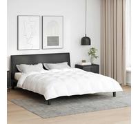 Runheo Couette d'hiver blanche, 200 x 200 cm, en plumes, respirante, chaude, avec garnissage en duvet pour les froides journées d'hiver, housse en coton confortable, facile à laver