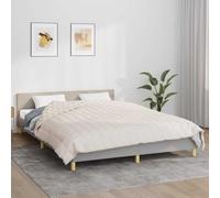 Runheo Couverture lestée crème claire, 200 x 200 cm, 9 kg, tissu en coton avec garnissage en polyester et perles de verre, respirante, douce, pour chambre à coucher, salon, canapé, se blottir, se