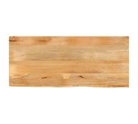 Runheo Dessus de Table Bois Massif manguier 140x60x3,8cm Bord Vivant Naturel Plateau Rechange pour Bureau Cuisine Salon Bricolage intérieur extérieur