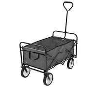 Runheo Diable pliable en acier gris avec roue pivotante 360 degrés, capacité de 75 kg, idéal pour manutention livraison déménagement stockage, robuste et léger pour transport lourd