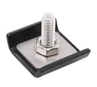 Runheo Ensemble de 25 connecteurs de tapis de grille anthracite en acier galvanisé pour clôtures portails barrières portillons supports fixation robustes et résistants à la rouille pour jardin et