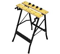 Runheo Établi pliant mobile avec réglage latéral en MDF pour atelier bricolage garage, capacité 80 kg, surface sécurisée antidérapante pour travaux de menuiserie et réparation