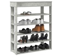 Runheo Étagère à Chaussures Gris béton 80x30x98 cm en Bois d'ingénierie avec Support modulable pour Rangement d'entrée, vestiaire ou Chambre, capacité de 60 kg, Design Compact et Robuste