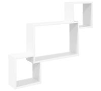 Runheo Étagère Murale en Bois d'ingénierie Blanche 91,5 x 15 x 76 cm, Tablette de Rangement Multifonction pour Salon Bureau Chambre, Support Solide décoratif
