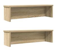Runheo Étagères de Cuisine empilables 2 pièces en chêne Sonoma 50x15x16 cm, Rangement Pratique pour tiroirs, comptoir, Placard, Organisateur, Support Vaisselle, séparateur