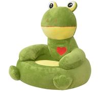Runheo Fauteuil en peluche grenouille verte pour enfant, 100 % polyester, avec pieds antidérapants, 51 x 46 x 50 cm, rembourré confortable pour jouer, lire et se détendre dans la chambre d'enfant