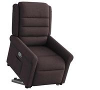 Runheo Fauteuil relax avec aide à se lever - Housse en tissu marron foncé - Moteur électrique - Fonction de couchage manuelle - Expérience d'assise confortable pour salon, chambre à coucher - Charge
