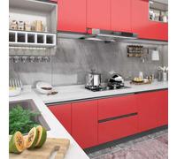 Runheo Film adhésif pour Meubles en PVC de 500x90 cm Couleur Rouge résistant à l'humidité décoration intérieure Facile à appliquer et à Retirer pour Portes fenêtres Murs et Surfaces Lisses