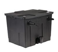 Runheo Filtre de bassin avec débit de 8000 l/h, matériau filtrant pour bassins jusqu'à 12000 litres, accessoire pour pompe et tuyau, raccord pour clarificateur UV-C, idéal pour le jardin