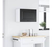 Runheo Kalmar Armoire de cuisine polyvalente polyvalente en bois avec porte, aspect chêne noir, 60 x 31 x 40 cm