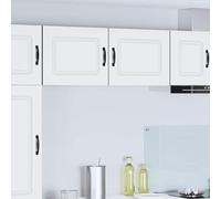Runheo Kalmar Armoire de cuisine suspendue avec porte et deux étagères - En bois - Blanc - 50 x 31 x 40 cm - Meuble de rangement polyvalent pour garde-manger, salle à manger, bar à café