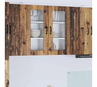 Runheo Kalmar Armoire murale pour lave-vaisselle avec rangement en bois vieilli 40 x 31 x 80 cm Armoire de cuisine avec espace de rangement pour encastrer Armoire multi-usages Rangement pratique