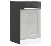 Runheo Kalmar Panneau de lave-vaisselle gris béton 45 x 1,5 x 57 cm - En bois - Panneau avant pour lave-vaisselle - Commode - Meuble bas avec matériau robuste pour espace de rangement et protection