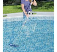 Runheo Kit de Nettoyage de Piscine Flowclear AquaClean Bestway avec aspirateur, écumoire et Manche télescopique pour piscines Hors Sol jusqu'à 6,1 m de diamètre, idéal pour Entretien