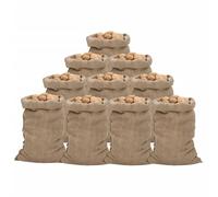 Runheo Lot de 10 sacs en jute - 60 x 105 cm - 100 % jute - 340 g/m² - Pour la maison et le jardin - Pour stocker les légumes, les noix, les fruits et comme sac de transport