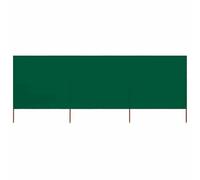 Runheo Lot de 3 toiles coupe-vent en tissu non tissé - 400 x 80 cm - Vert - Avec poteaux en bois - Pliable et durable - Pour jardin, balcon, terrasse, extérieur - Protection contre le vent et les