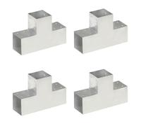 Runheo Lot de 4 connecteurs de poteau en forme de T en métal galvanisé - 101 x 101 mm - Pour poteaux en bois, poteaux de clôture, lattes transversales et construction de jardin, connexion stable pour