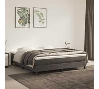 Runheo Matelas à ressorts ensachés moyen, gris foncé, 160 x 220 x 20 cm, velours, avec housse respirante, ergonomique, réversible, idéal pour le dos, les personnes allergiques, la chambre à coucher et