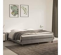 Runheo Matelas de lit à Ressorts ensachés Gris Clair 160x200x20 cm avec Mousse de Soutien Ferme, Velours Doux, idéal pour Chambre Adulte ou Enfant, hypoallergénique, Respirant et déhoussable