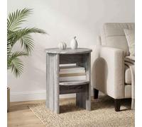 Runheo Meuble d'appoint en Bois d’ingénierie Gris Sonoma 40 x 50 cm avec étagères, Armoire latérale Pratique pour Salon, Rangement Buffet, Commode Console pour décoration, Bureau, Cuisine