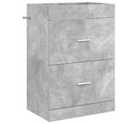 Runheo Meuble sous lavabo Gris béton en Bois d'ingénierie 56 x 37,5 x 81 cm avec tiroirs spacieux Rangement pour Salle de Bain, Armoire Vasque, Organisateur Pratique