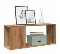 Runheo Meuble TV chêne Artisanal en Bois d'ingénierie 80x24x32 cm, Meuble Rangement Salon Bureau, Armoire bibliothèque avec tiroirs et Compartiments pour Objets et décoration