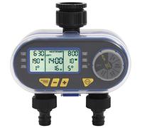 Runheo Minuterie numérique Automatique d'arrosage avec Double Sortie pour contrôle d'irrigation Jardin, vanne électrovanne, minuterie connectée, capteur Pluie, Compatible Robinet 3/4 ou 1 Pouce