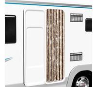 Runheo Moustiquaire en Chenille Beige et Marron Clair 56x200 cm Rideau Anti-Insectes Résistant à la Chaleur Facile à Installer et Ajustable pour Chambre, Salon, Cuisine ou Baie Vitrée
