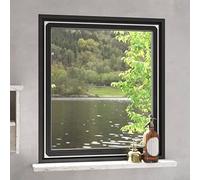 Runheo Moustiquaire magnétique pour fenêtres Blanc 120x140 cm en Fibre de Verre Durable, Protection Anti-Insectes pour Chambre Salon Cuisine Baie vitrée, Cadre Ajustable Facile à Installer