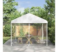 Runheo Moustiquaire pour Gazebo 220 Mesh Blanc 3,6 x 3,6 m légère et Respirante avec Fermeture éclair, Fixation Rapide et Compatible avec tonnelle pour Protection Contre Insectes en extérieur