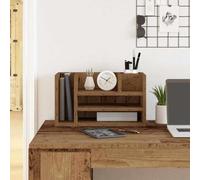 Runheo Organiseur de bureau en bois vieilli 44,5 x 24 x 25 cm avec étagère, organisation, classeur, corbeille à lettres, porte-revues, pour bureau et lieu de travail