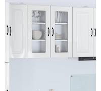Runheo Panneau de Lave-Vaisselle Kalmar 2 pcs Blanc Brillant Meuble Cuisine Rangement Armoire Buffet bahut vaisselier desserte Placard Etagere Chariot ilot tiroir Porte roulettes vitrine Bois Salle