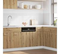 Runheo Panneau de lave-vaisselle Lyon Artisan en chêne 45 x 3 x 67 cm Panneau avant pour armoire de cuisine, meuble bas et buffet pour l'intégration et la protection du lave-vaisselle