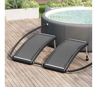 Runheo Panneaux de Chauffage Solaire incurvés pour Piscine 2 pièces 110x65cm, système Thermique pour réchauffeur d'eau, idéal pour Bassin extérieur, Installation Facile, efficacité énergétique