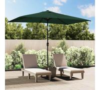 Runheo Parasol Voile d'ombrage rectangulaire 200 x 300 cm Vert en Polyester avec mât Acier, manivelle inclinable, Protection Soleil UV Pluie, pour Jardin terrasse Patio extérieur
