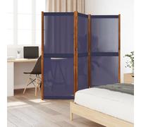 Runheo Paravent 3 pièces bleu foncé en bois d'acacia massif 210 x 180 cm - Pliable et autonome - Paravent brise-vue pour l'intérieur et l'extérieur - Pour salon, chambre à coucher, bureau, ambiance