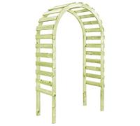 Runheo Pergola de Jardin en Bois de pin Massif 130x60x230 cm avec voûte résistante aux intempéries idéale pour Support de Plantes grimpantes et décoration extérieure Patio terrasse