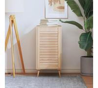 Runheo Porte d'armoire en bois de pin massif 69x39,4 cm avec design à persiennes pour meuble cuisine, rangement ou rénovation intérieure idéale pour armoire, placard ou caisson