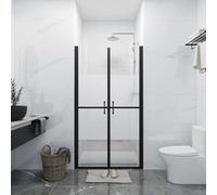 Runheo Porte de douche ESG demi-dépoli réglable 98-101 cm x 190 cm verre de sécurité pivotante et coulissante pour cabine baignoire ou salle de bain moderne avec profilés et poignée élégante