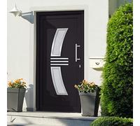 Runheo Porte d'entrée principale anthracite extérieure blindée sécurité isolation thermique maison appartement vitrage serrure robuste