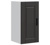Runheo Porto Armoire de cuisine suspendue en bois noir, 30 x 31 x 60 cm, avec porte et étagère, 60 kg, espace de rangement polyvalent pour garde-manger, salle à manger, café et plus encore