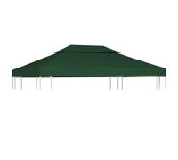 Runheo Recouvrement de Remplacement d'auvent 310 g/m² 3 x 4 m Vert pour pergola, pavillon ou Tente, Protection Contre Pluie et Soleil, Fixation Facile, Tissu résistant à l'eau